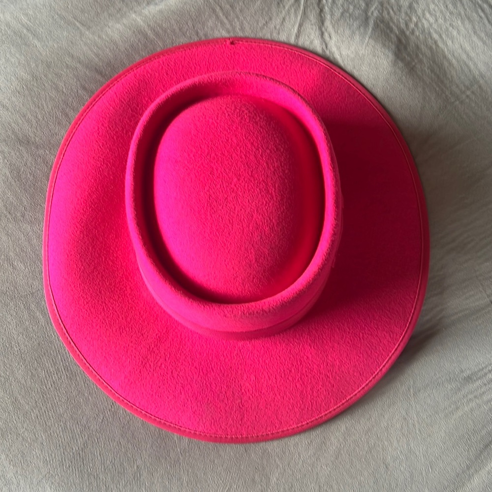 Hot pink stiff brim hat
